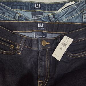 GAP Girls Plus Skinny Jeans - Dark and Light Blue